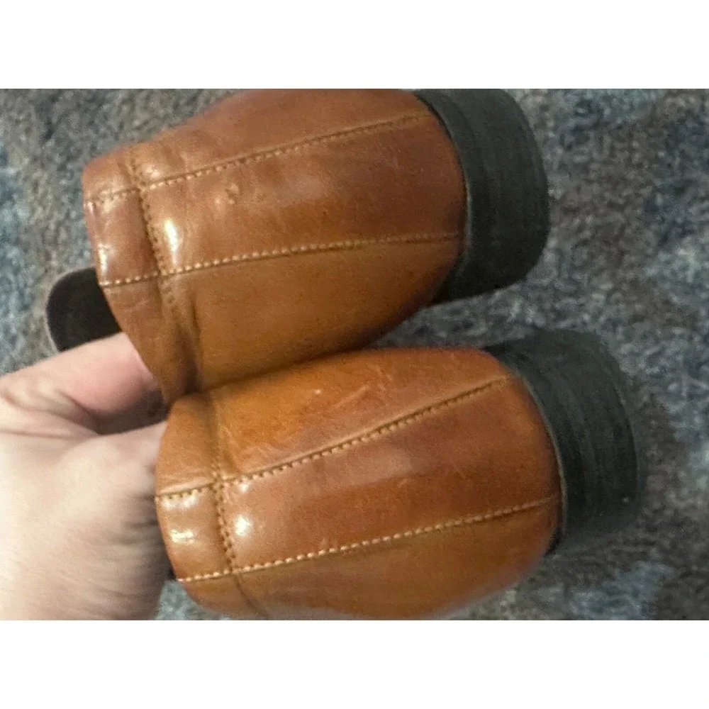 Calto Dress Shoes Leather Slip On Loafers Square Toe Brown Mens Size 9
